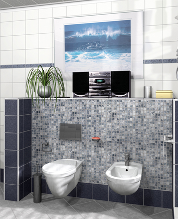 Komplette udformning afbadev�relset med ELEMENT