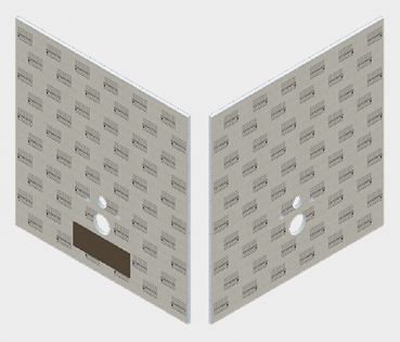 Habillage préfabriqué de bâti-support pour WC suspendu (1250 x 600